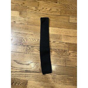 ANDREW FEZZA Blue Microfiber Kinit Black Sock End Tie Thin NWOT